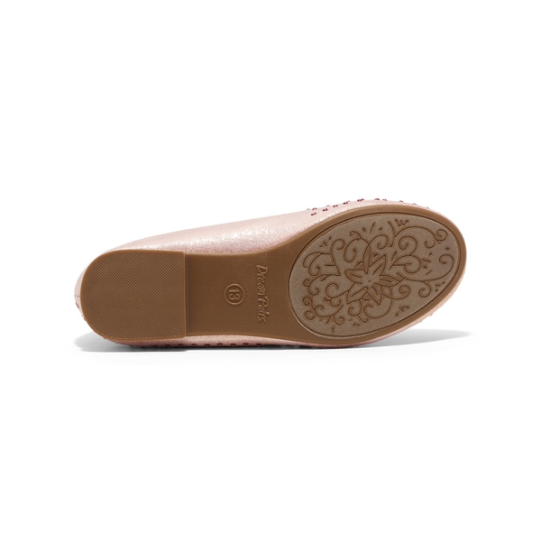 Girl's Comfortable Ballerina Flats - PINK SUEDE - 5